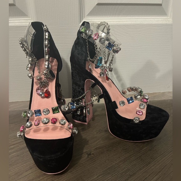 NWOB Dolls Kill / Sugar Thrillz Gem Holy Revelation Platform Heels - Picture 4 of 7